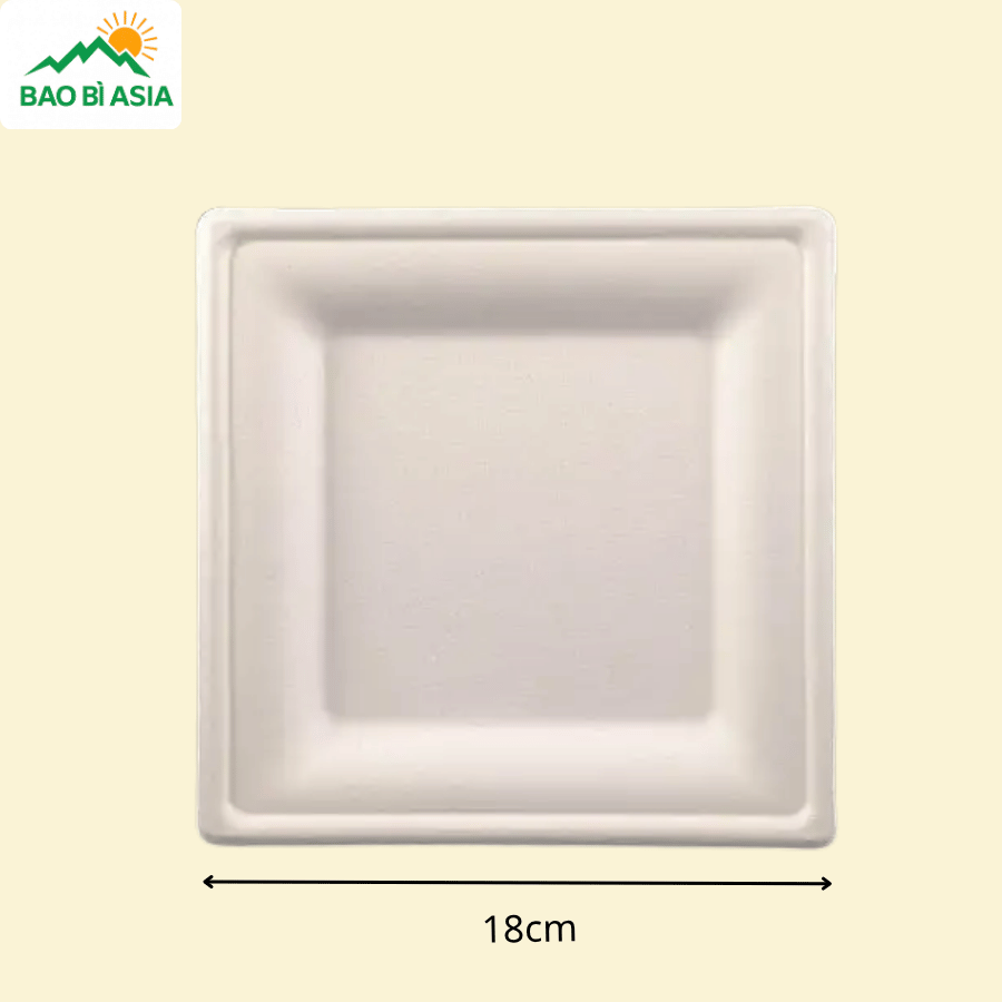 ĐG016 - Đĩa giấy vuông 18 × 18 cm