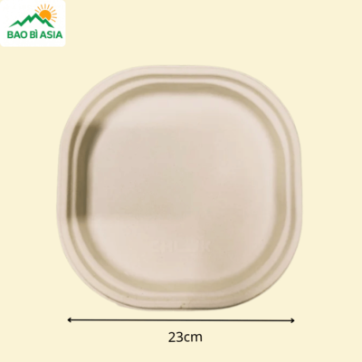 ĐG018 - Đĩa giấy vuông bo góc 23 × 23 cm