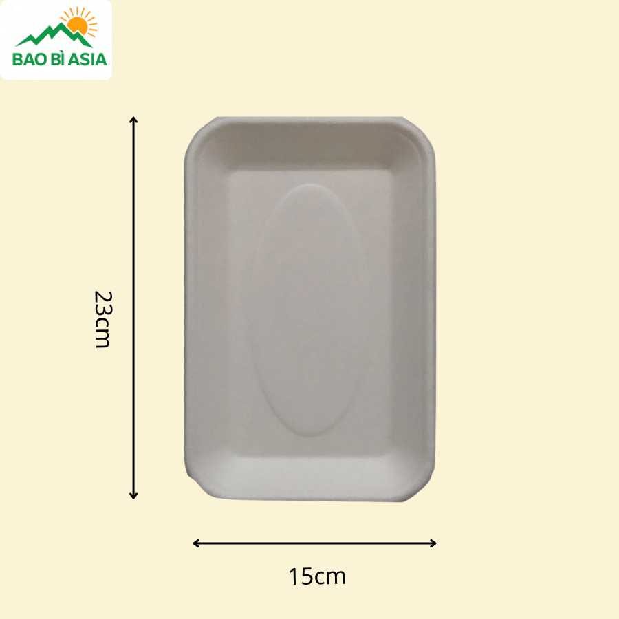 ĐG022 - Đĩa giấy chữ nhật 23 × 15 cm