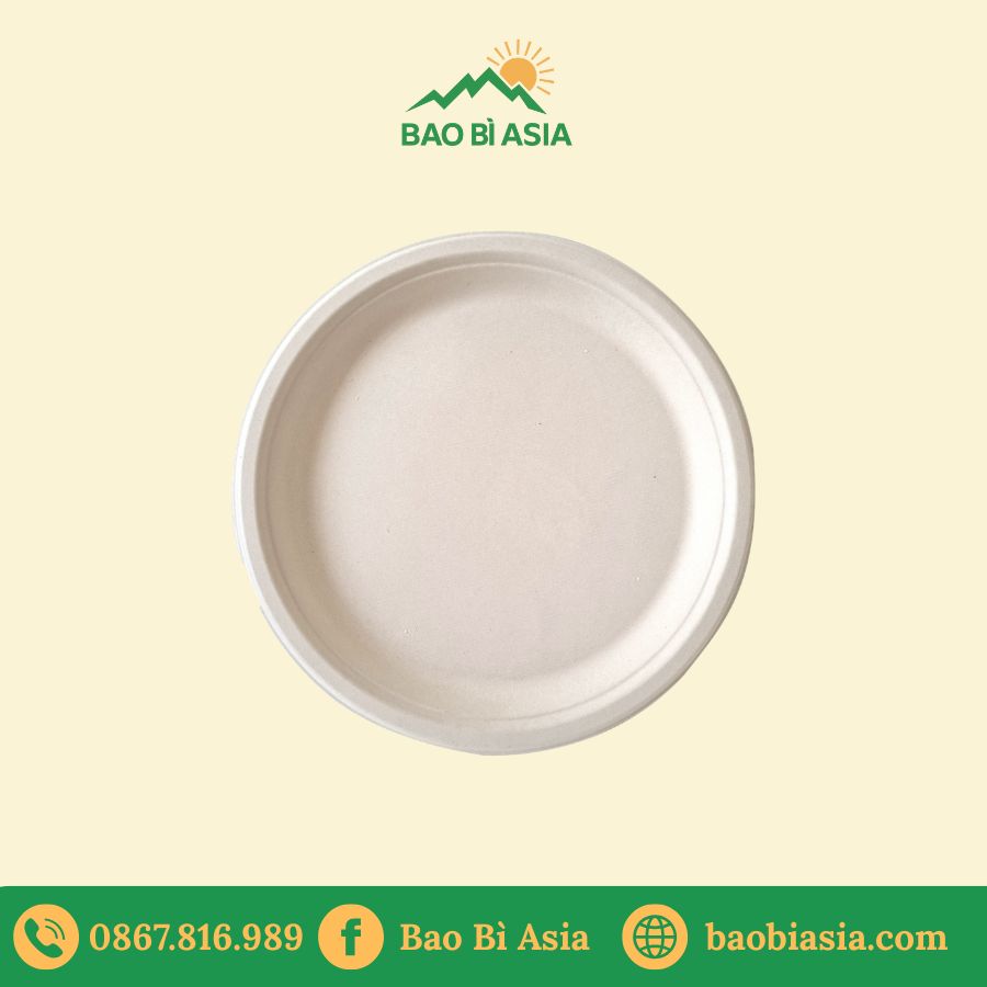 ĐG05 - Đĩa giấy bã mía tròn 25 cm