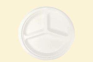 ĐG07 - Đĩa giấy bã mía tròn 25 cm - 3 ngăn
