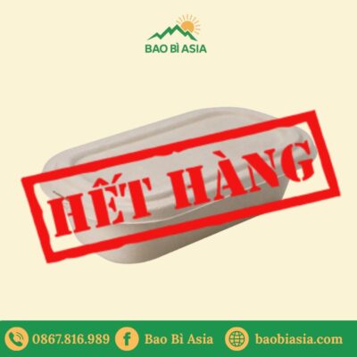 Hộp bã mía 1 ngăn nắp bã mía 700ml