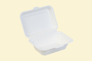 Hộp bã mía 1 ngăn nắp liền 600ml