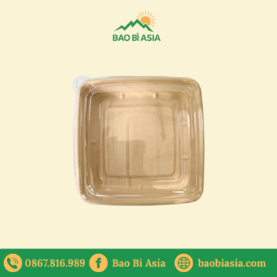 Hộp bã mía 1200ml nắp PET