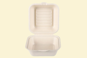 Hộp bã mía vuông 1 ngăn 500ml nắp liền