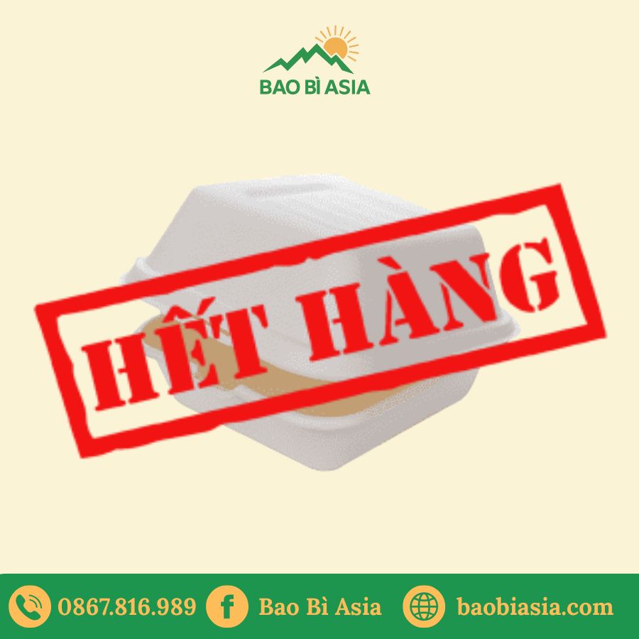 Hộp bánh bao bằng bã mía 500ml