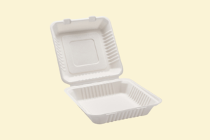 Hộp vỏ sò bã mía 6 inch (15x15cm) 1 ngăn