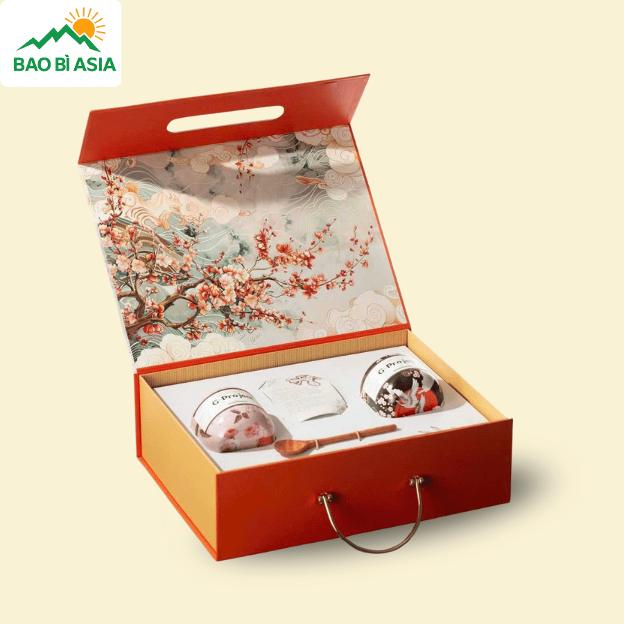 HQT21 - Hộp Đựng Quà Tết Nắp Nam Châm