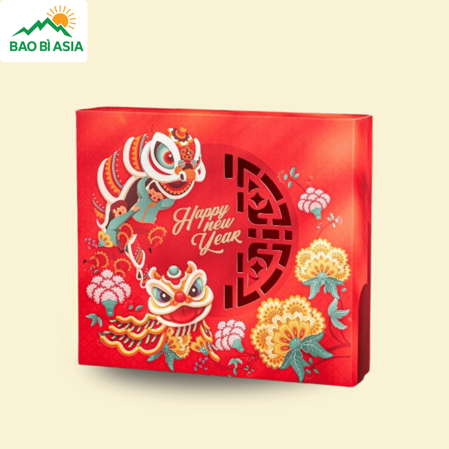 HQT25 - Hộp Đựng Quà Tết Mai Ngũ Phúc