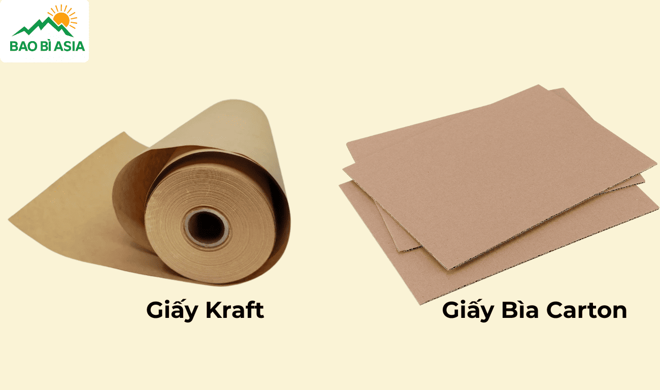 Phân biệt giấy kraft và giấy bìa carton
