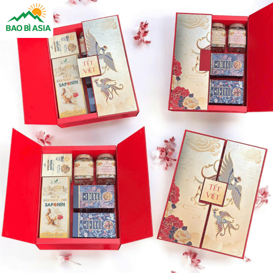 Thiết kế hộp giấy quà Tết độc đáo, ấn tượng mẫu 1