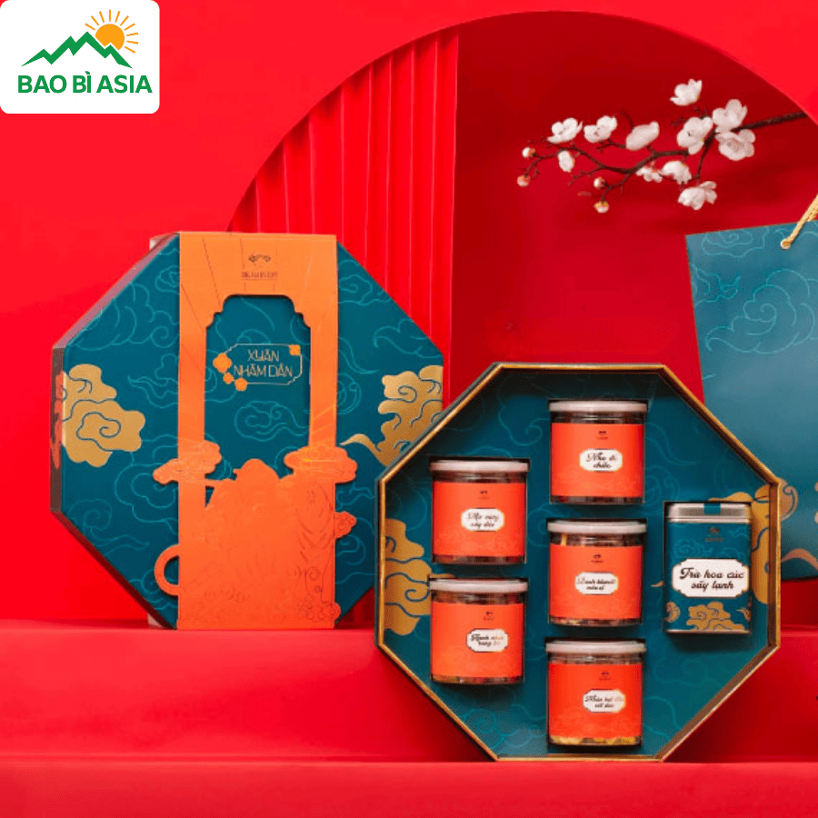 Thiết kế hộp giấy quà Tết độc đáo, ấn tượng mẫu 6
