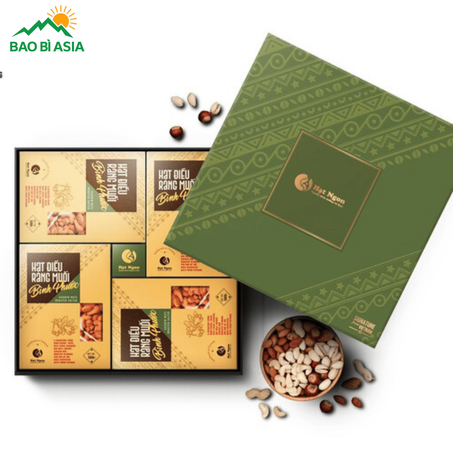 Thiết kế hộp quà Tết kiểu tối giản mẫu 8