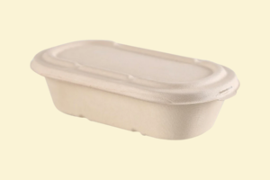 Tô bã mía trắng Oval 1000ml + nắp giấy (không nóng)