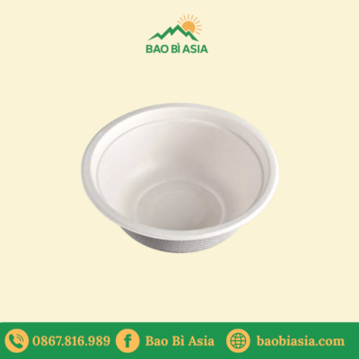 Tô bã mía trắng tròn 500ml (không nắp)