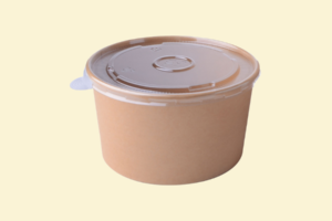 Tô giấy Kraft 250ml + nắp nhựa (món nóng)