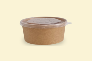 Tô giấy Kraft 500ml + nắp nhựa (món nóng)