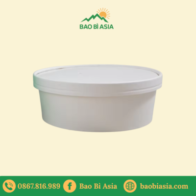 Tô giấy Kraft 1000ml + nắp giấy (không nóng)