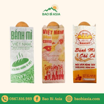 Túi giấy đựng bánh mì mẫu 24