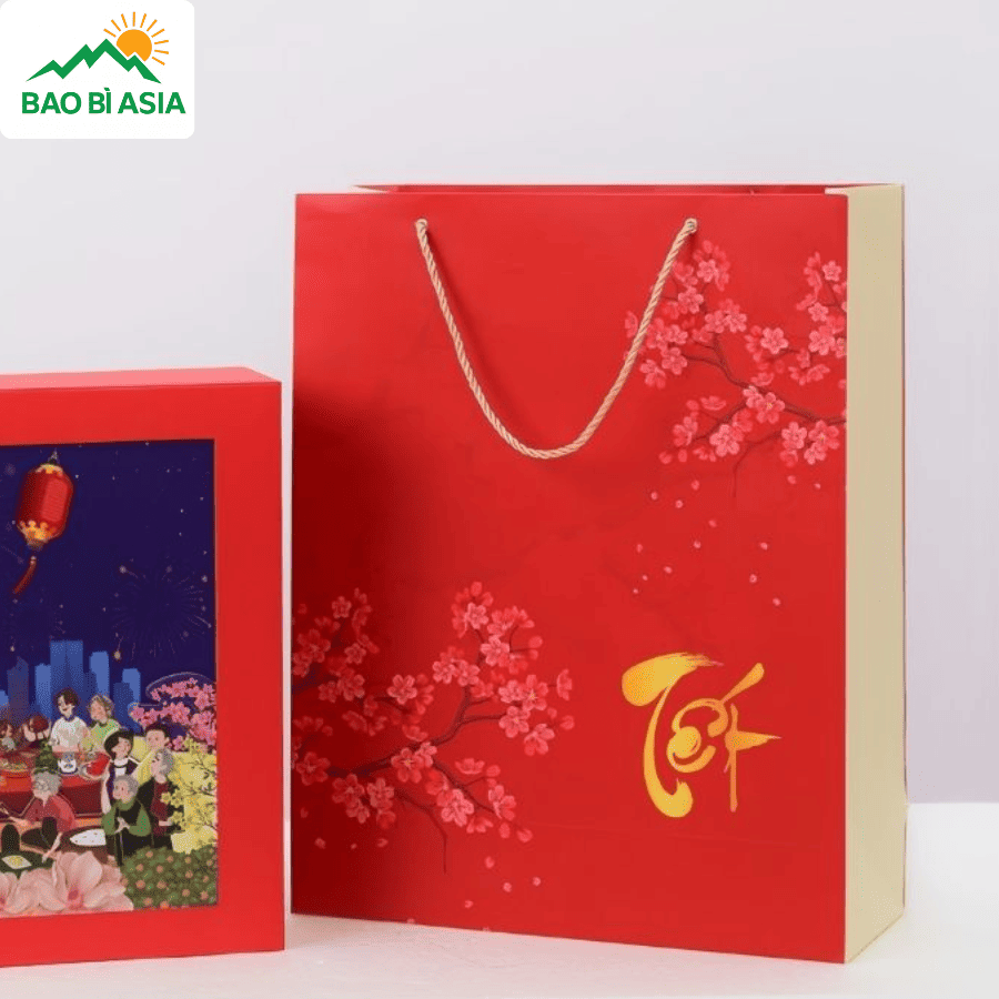 Túi giấy đựng quà Tết đẹp mẫu 11