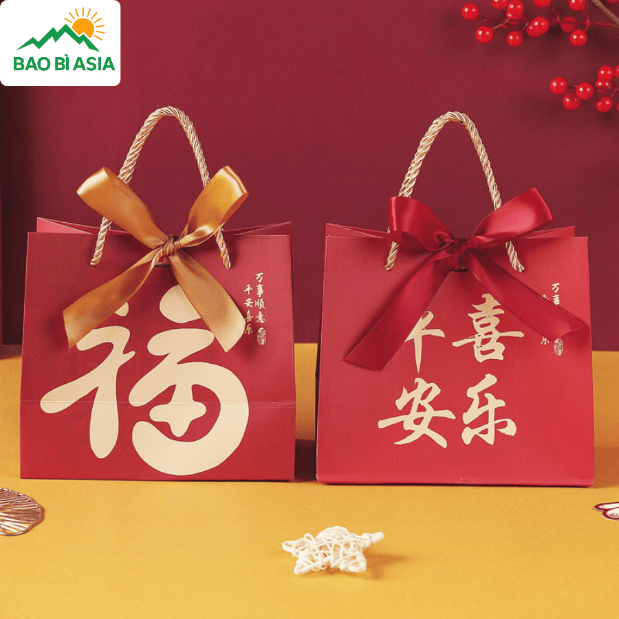 Túi giấy đựng quà Tết đẹp mẫu 22