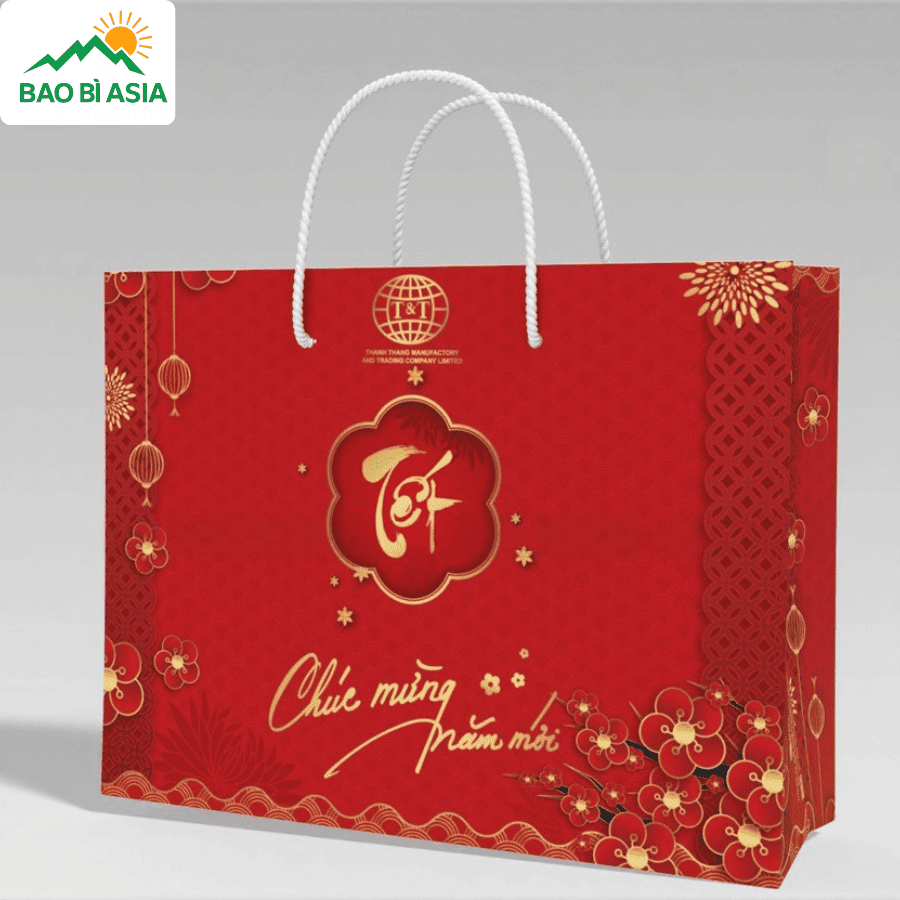 Túi giấy đựng quà Tết đẹp mẫu 50
