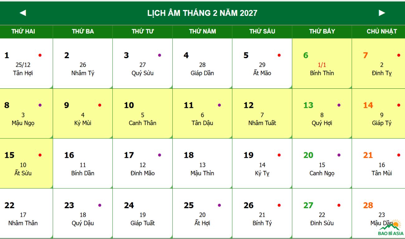 Ngày mấy là tết