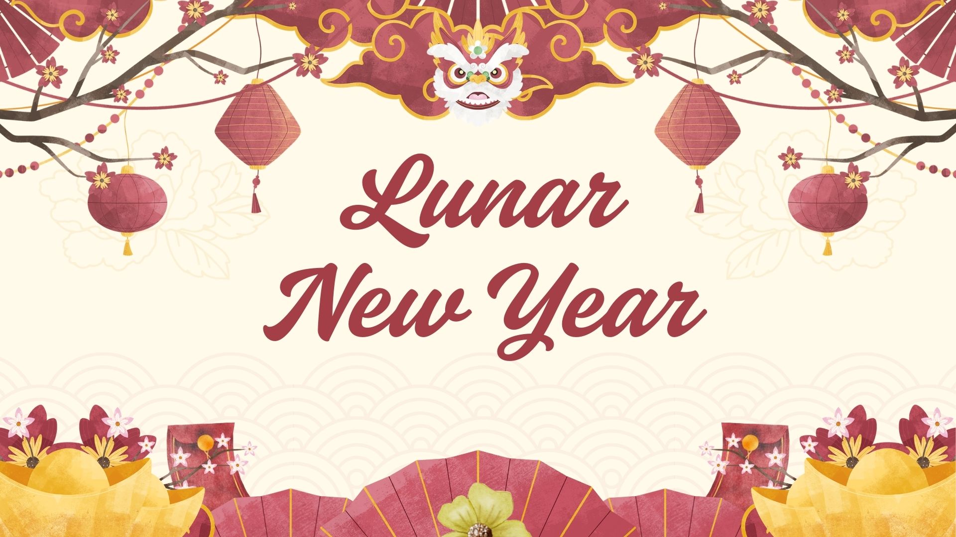 Background Tết xưa cổ điển mẫu 1