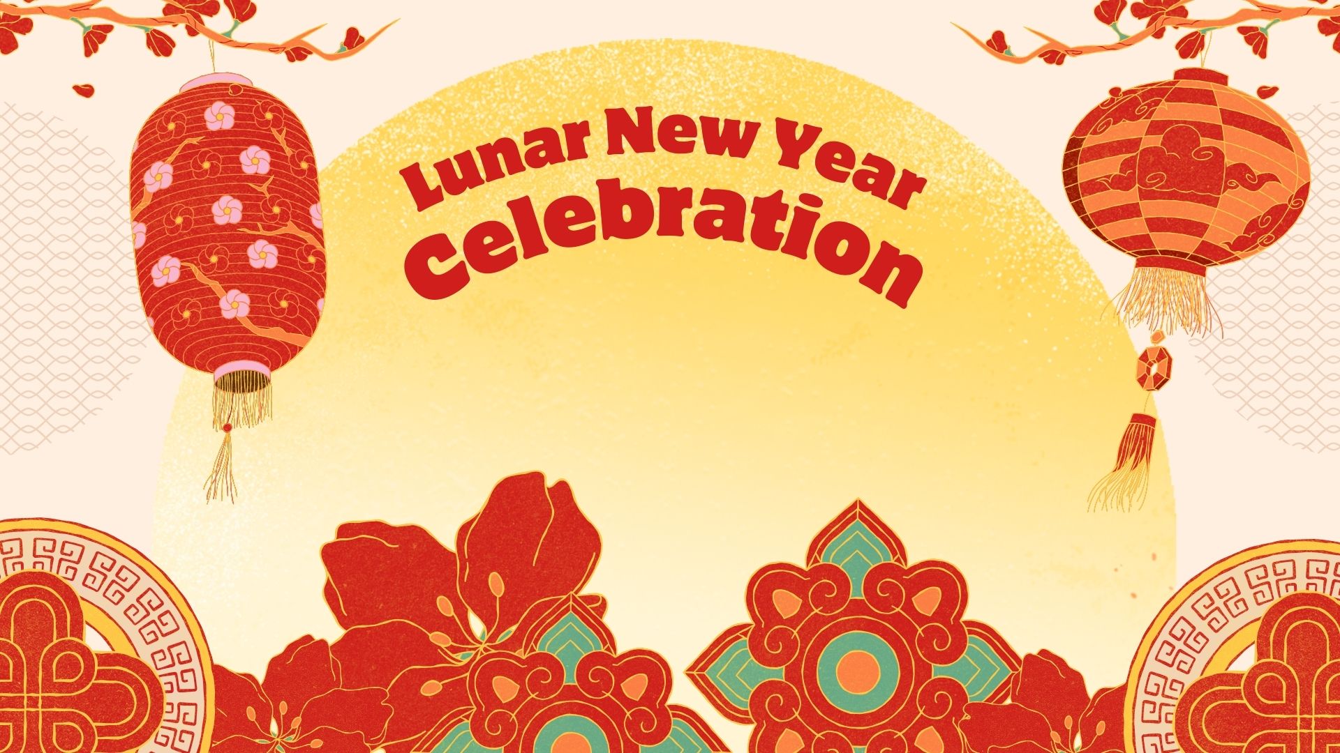 Background Tết xưa cổ điển mẫu 2