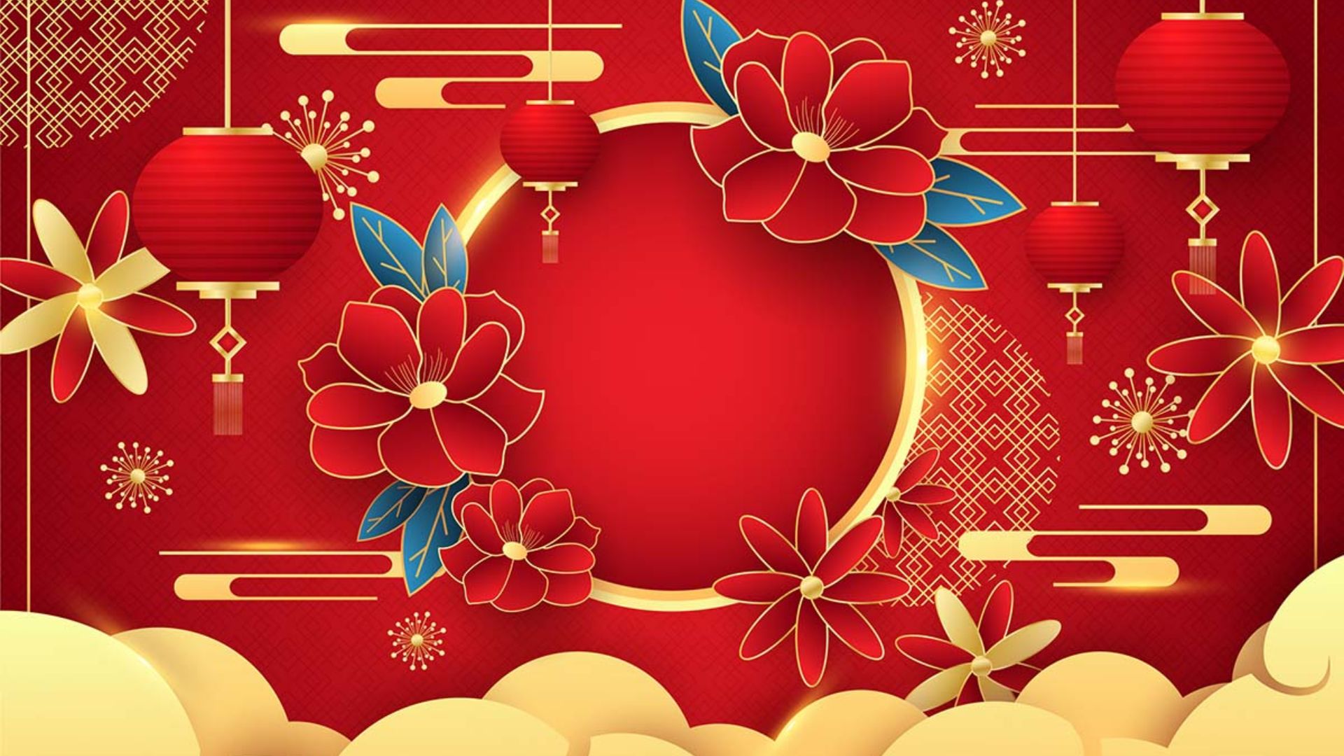 Background Tết xưa cổ điển mẫu 20