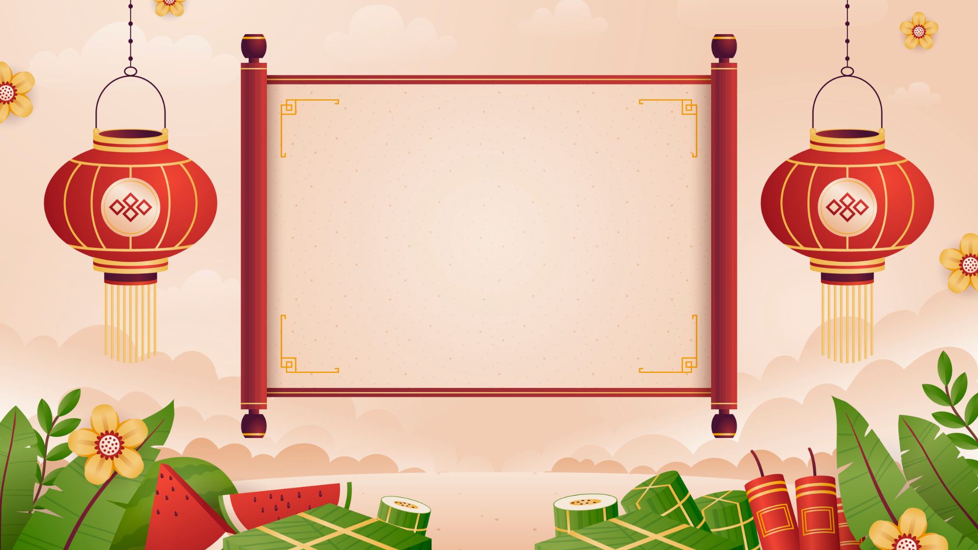 Background Tết hiện đại mẫu 2