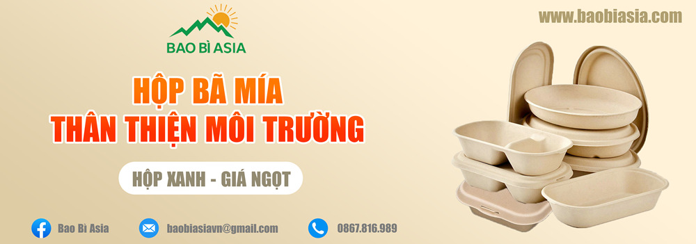 Banner hộp bã mía