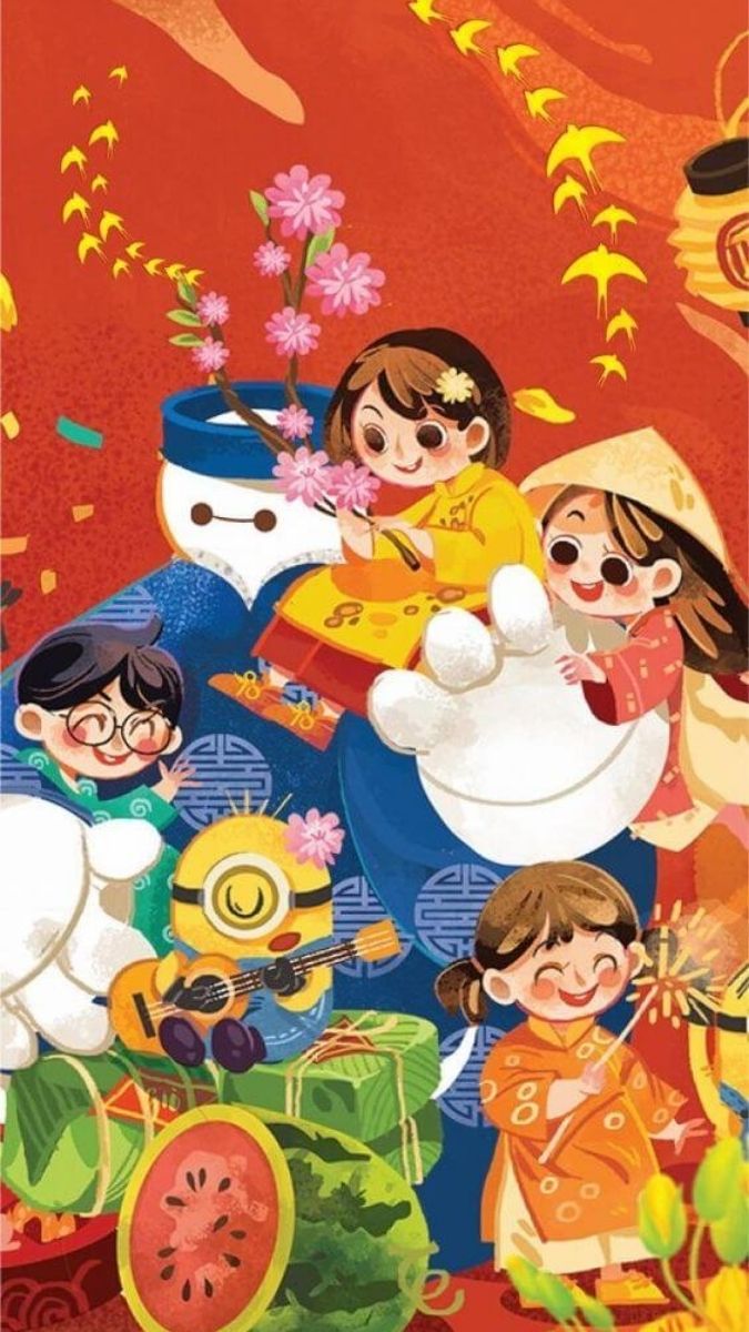 Hình nền Tết cho điện thoại mẫu 2