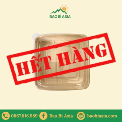 Hộp bã mía 1200ml nắp PET