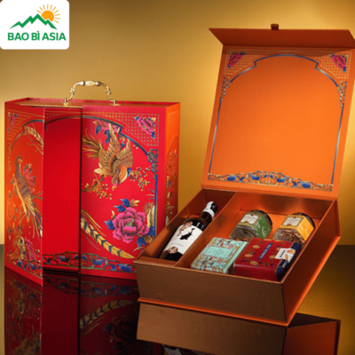 Hộp giấy đựng quà Tết đẹp mẫu 17