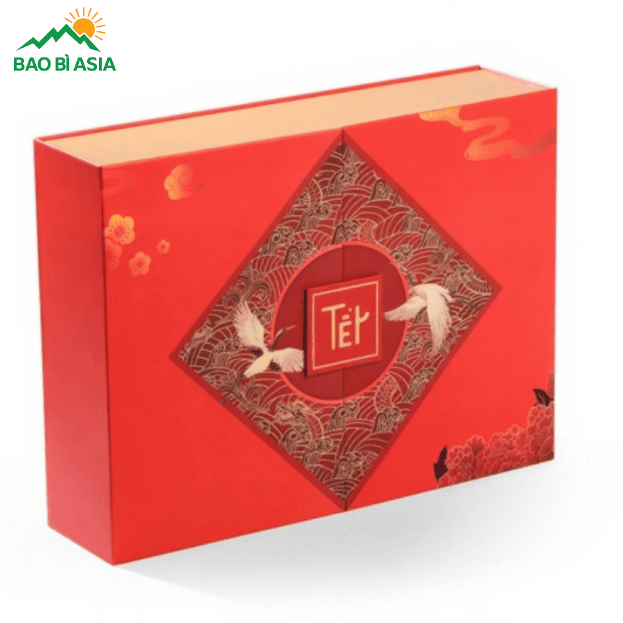 Hộp giấy đựng quà Tết đẹp mẫu 23