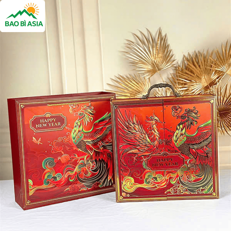 Hộp giấy đựng quà Tết đẹp mẫu 25