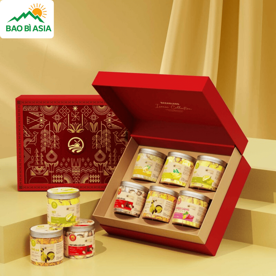 Hộp giấy đựng quà Tết đẹp mẫu 35