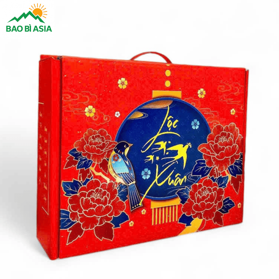 Hộp giấy đựng quà Tết đẹp mẫu 38