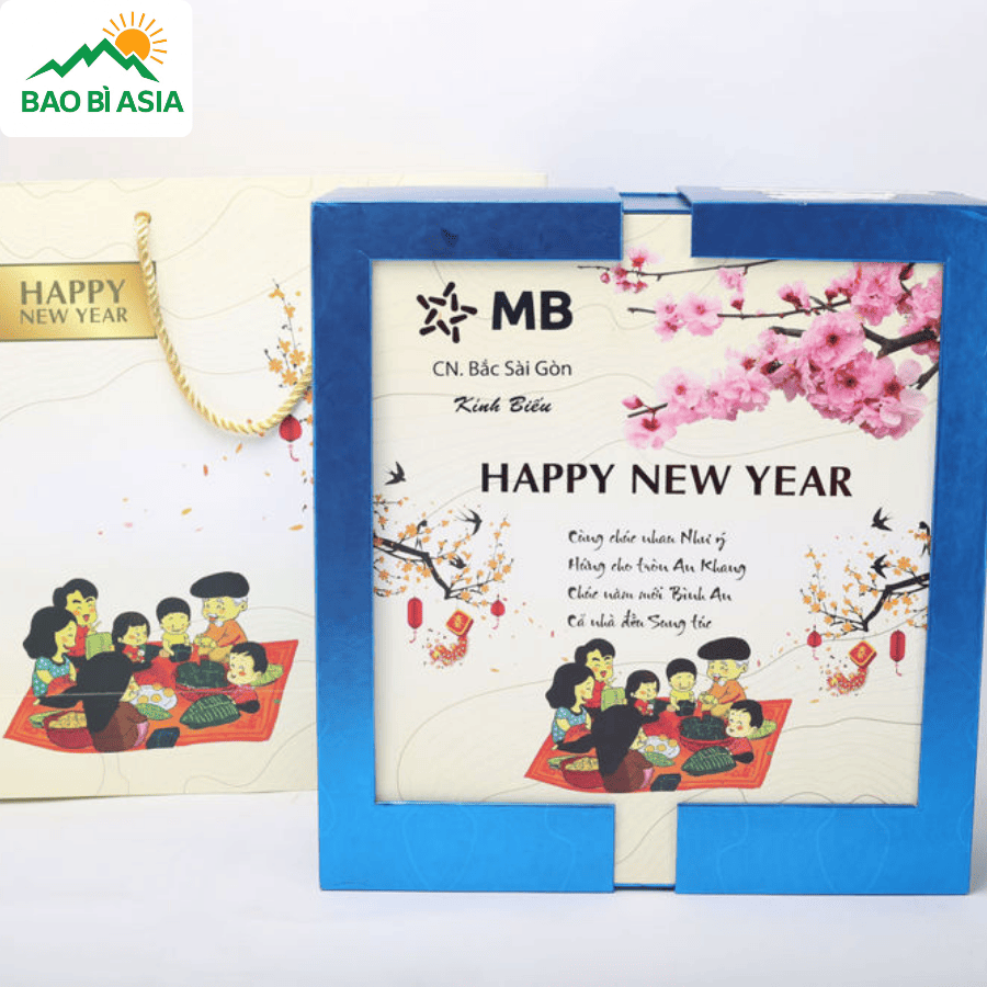 Hộp giấy đựng quà Tết đẹp mẫu 41