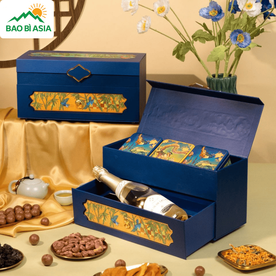 Hộp giấy đựng quà Tết đẹp mẫu 47