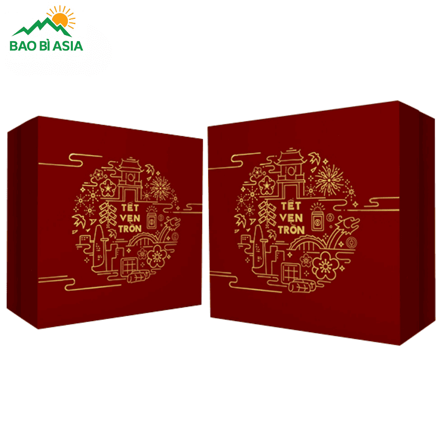 Hộp giấy đựng quà Tết đẹp mẫu 51