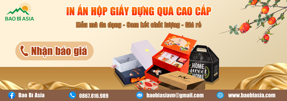 Banner hộp giấy đựng quà
