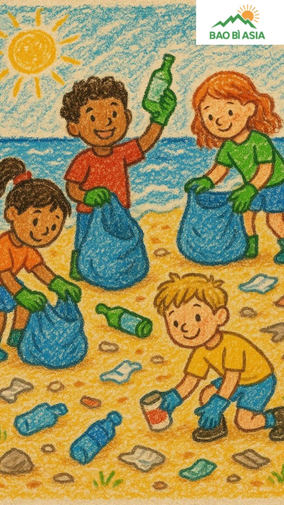 Ý tưởng vẽ tranh bảo vệ nguồn nước, biển cả mẫu 8