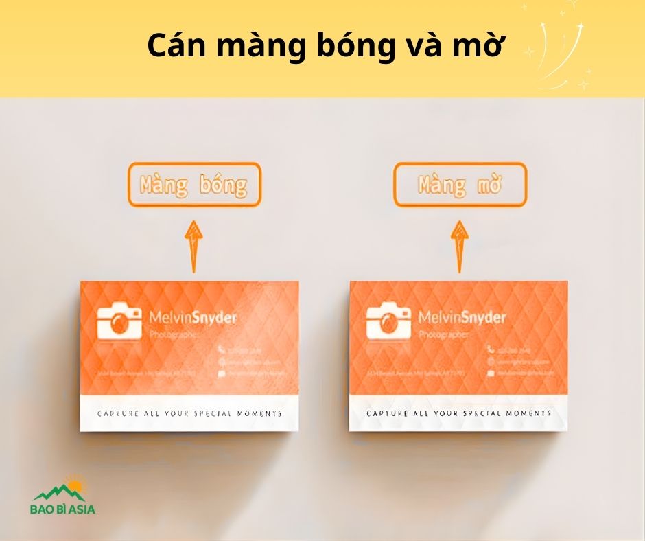 Cán màng bóng và mờ