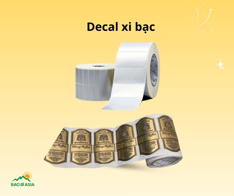 Decal xi bạc