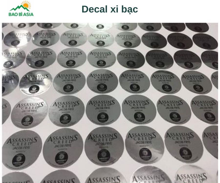 Decal xi bạc