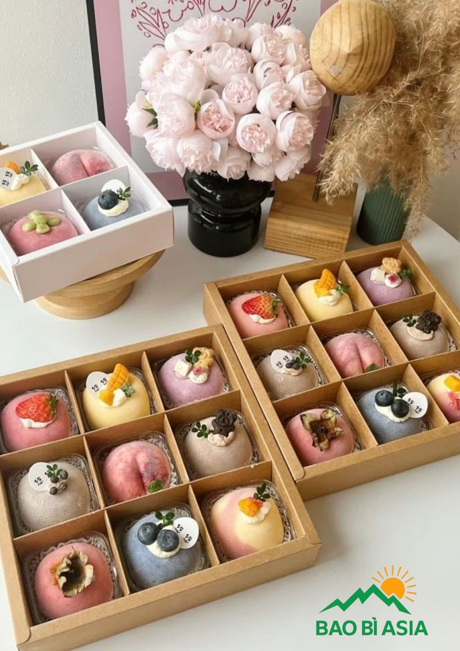 Hộp bánh bằng giấy Kraft 1