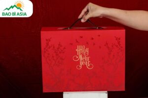 Hộp quà Tết cao cấp vali Tân Phúc 39 x 31 x 11.5cm giấy Couche