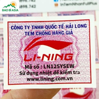 In Tem Chống Hàng Giả